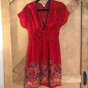 Kimchi & Blue sheer red dress size small
